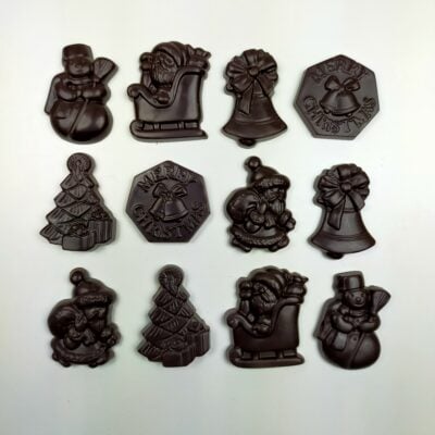 Dark Chocolate Christmas Shapes